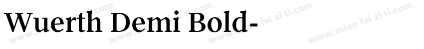 Wuerth Demi Bold字体转换